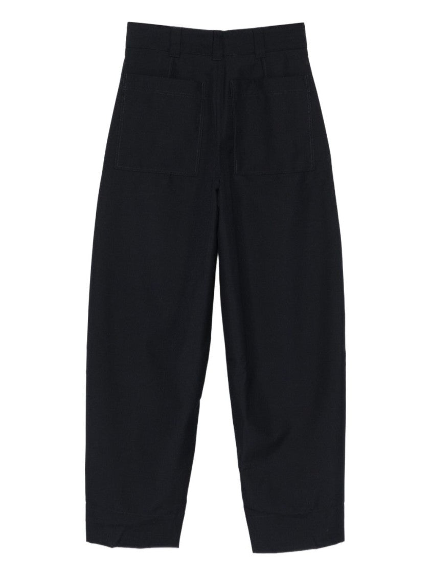Soeur Cropped Tailored Trousers In Smooth Polyamide