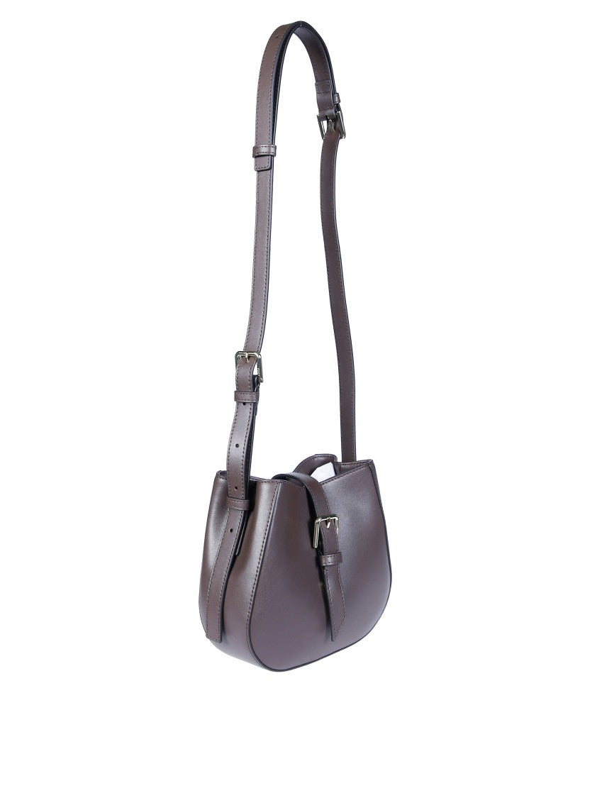 Furla Dora Compact Brown Mini Bucket Bag