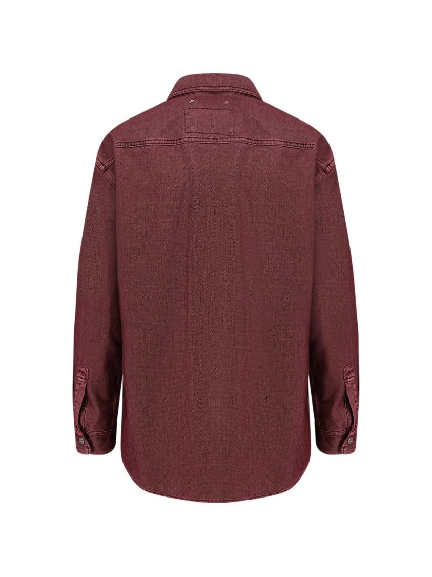 Golden Goose Relaxed Fit Button-Down Shirt With Vintage Texture