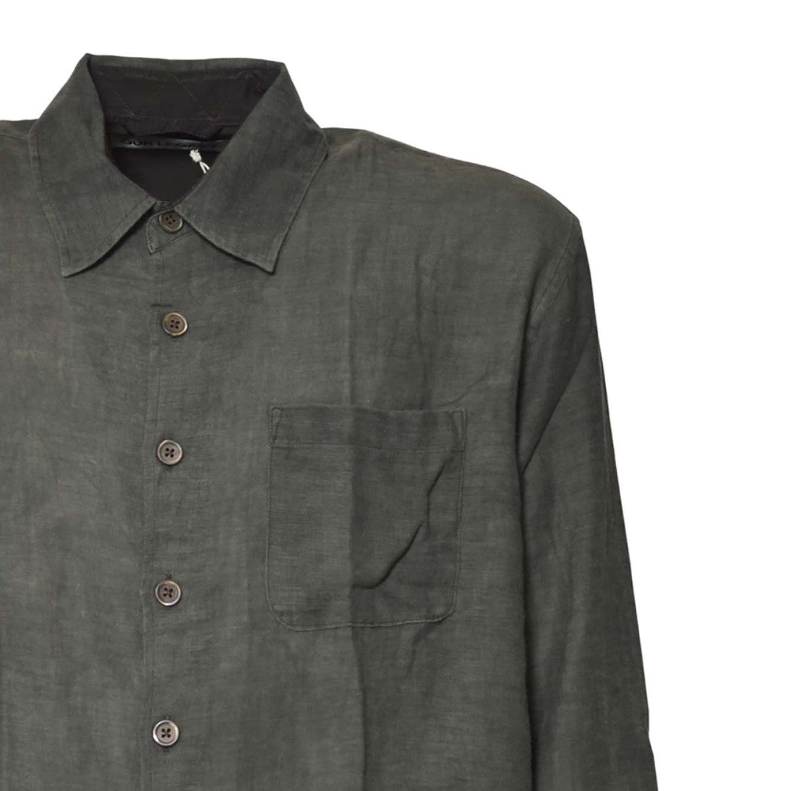 Our Legacy Long-Sleeved Button-Up Shirt With Classic Collar And Textured Fabric