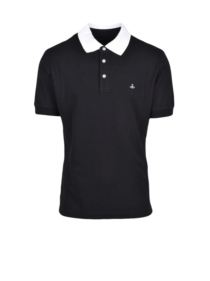 Vivienne Westwood Black Cotton Polo Shirt