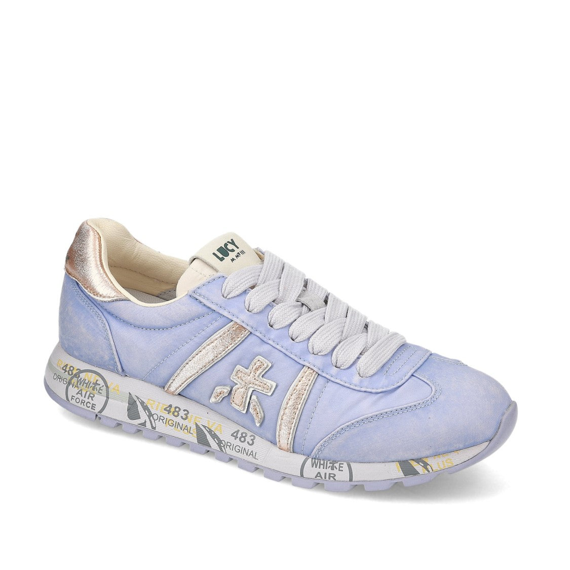 Premiata Lucy Sneakers In Lilac Suede And Technical Fabric