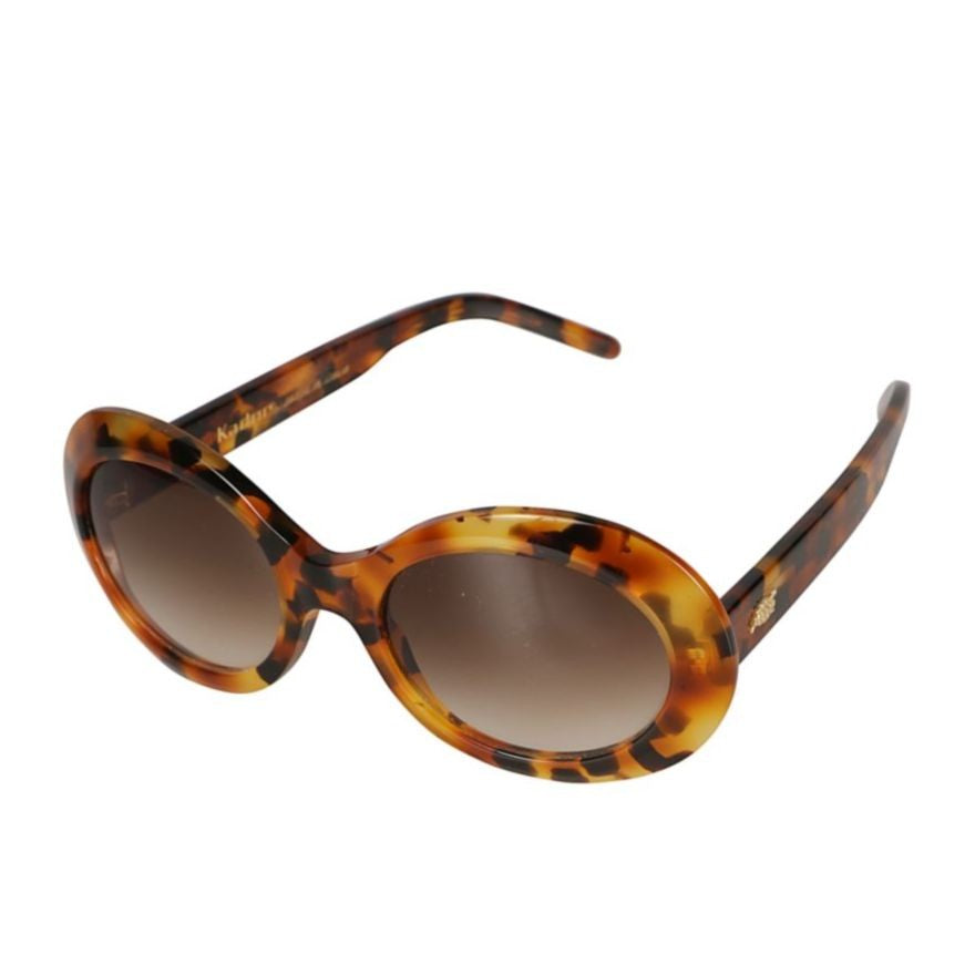 Kador Dolce Vita Tortoiseshell Oval Sunglasses With Gradient Lenses