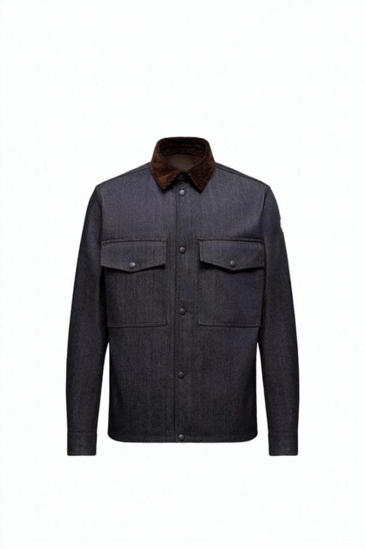 Moncler Structured Indigo Denim Jacket