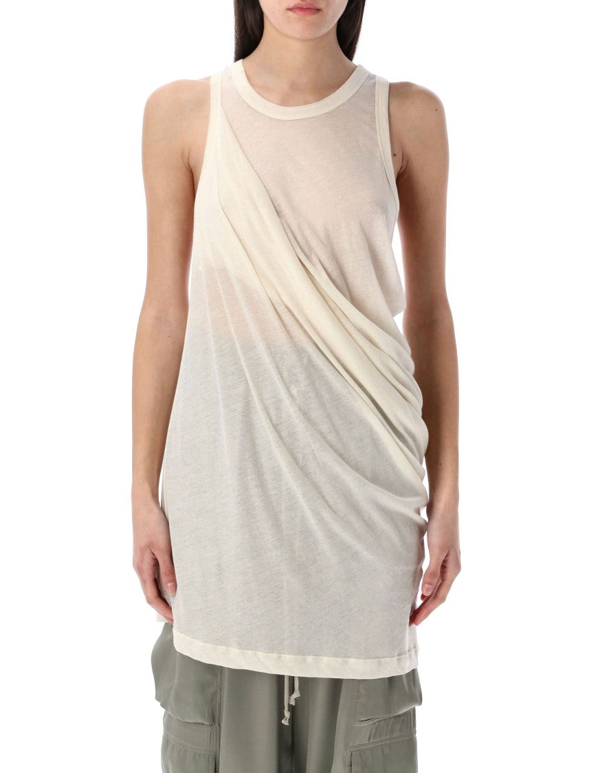 Rick Owens Draped Design Sleeveless Anthem Tank Top
