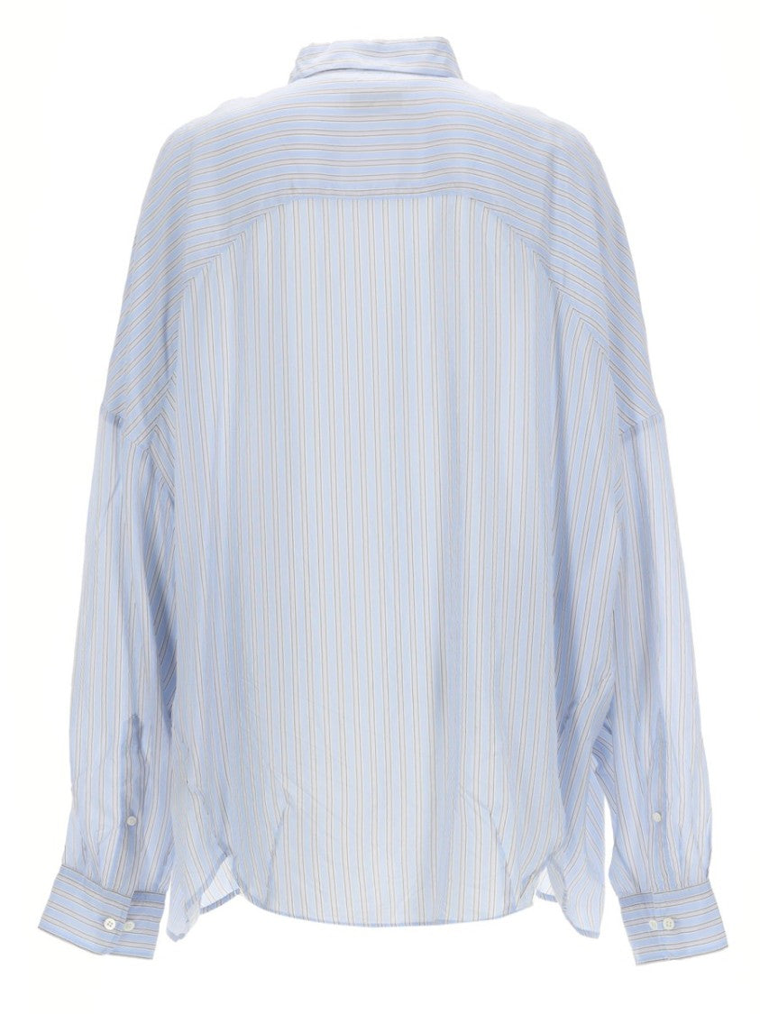 Dries Van Noten Casia Soft Pastel Vertical Stripes Shirt