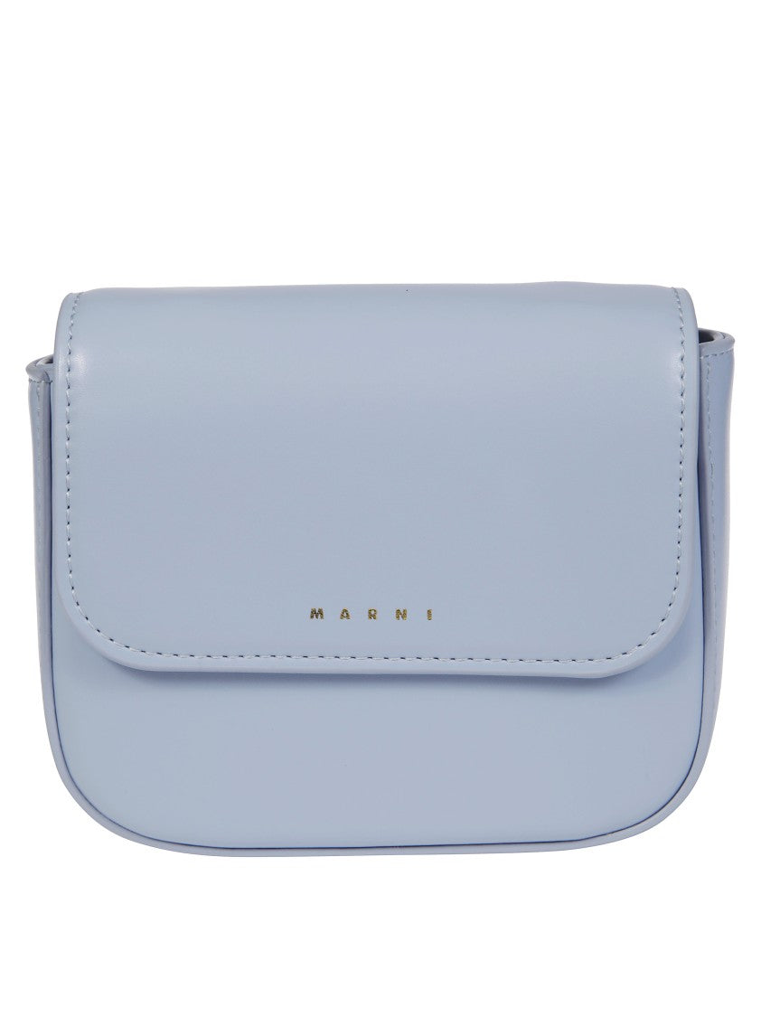Marni Compact Rounded Blue Shoulder Bag