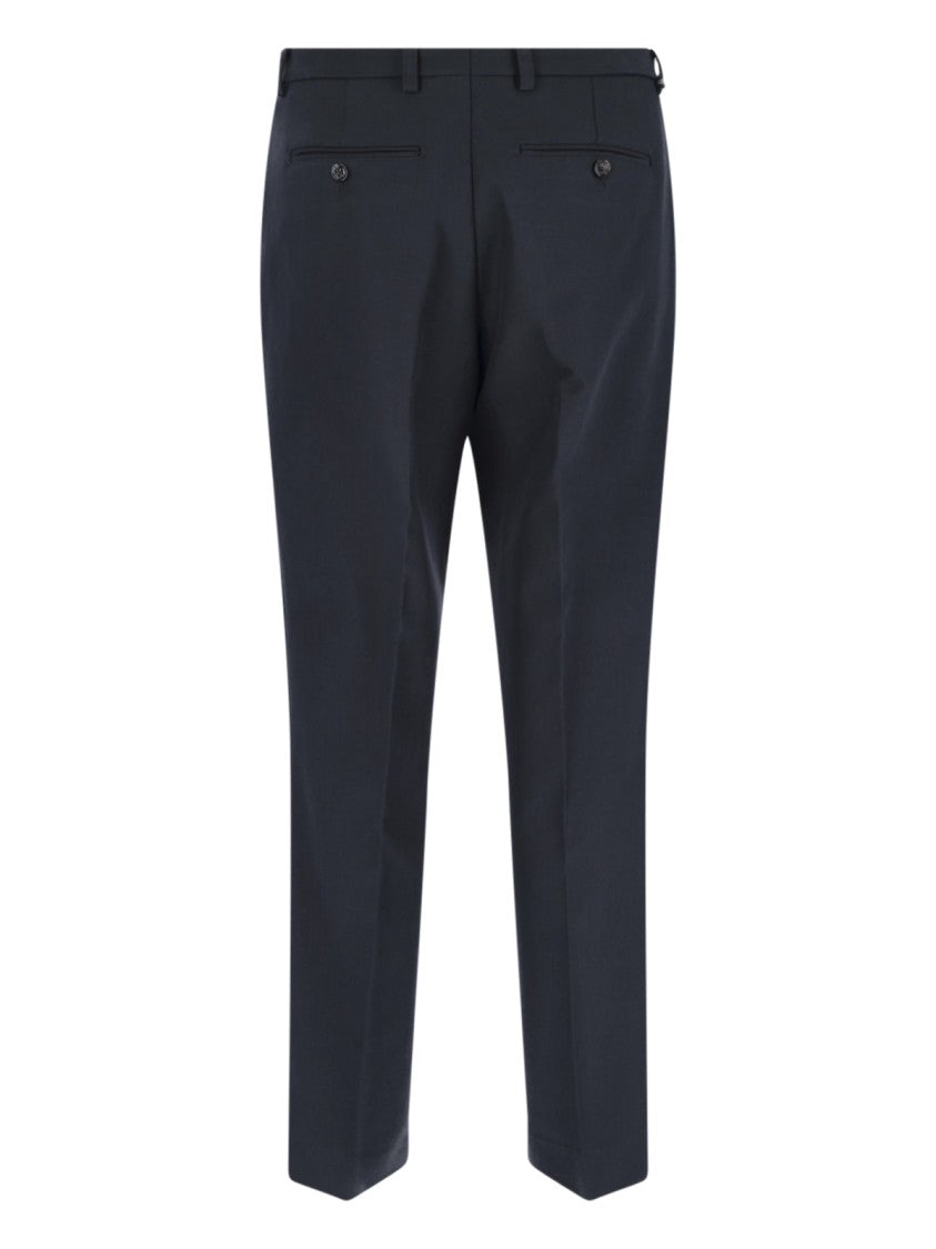 Be Able Blue Tailored Cotton Straight-Leg Pants