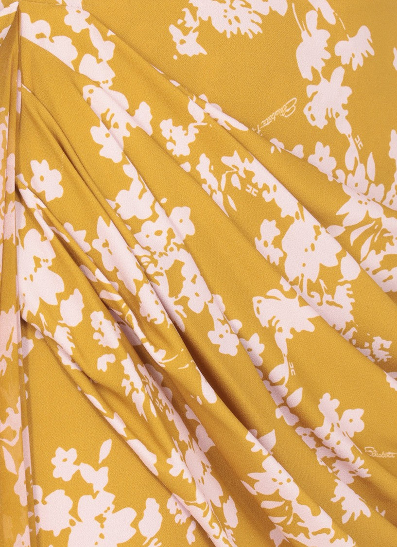 Elisabetta Franchi Yellow Viscose Skirt