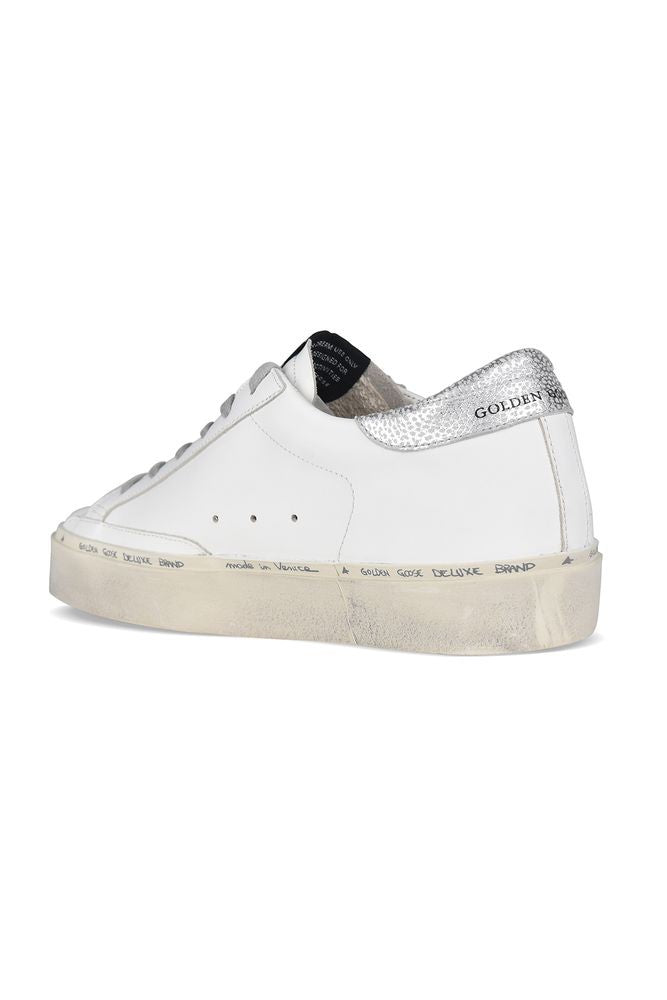 Golden Goose White Leather Hi Star Sneakers