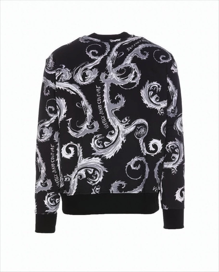 Versace Long-Sleeve Baroque Pattern Versace T-Shirt