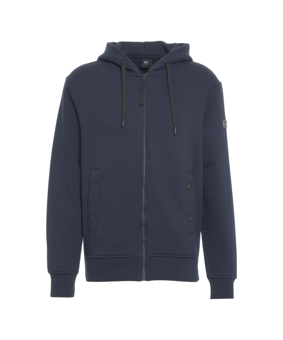 Alpha Tauri Hooded Sweatshirt With Zip Closure And Minimalist Design