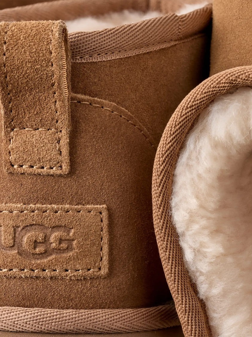 Ugg Brown Leather Ultra Mini Platform Ankle Boots
