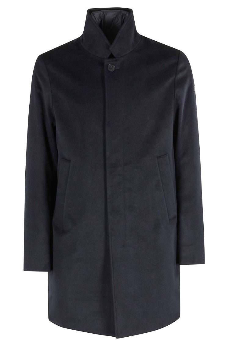 Duno Structured Blue Coat With Detachable Chest Panel