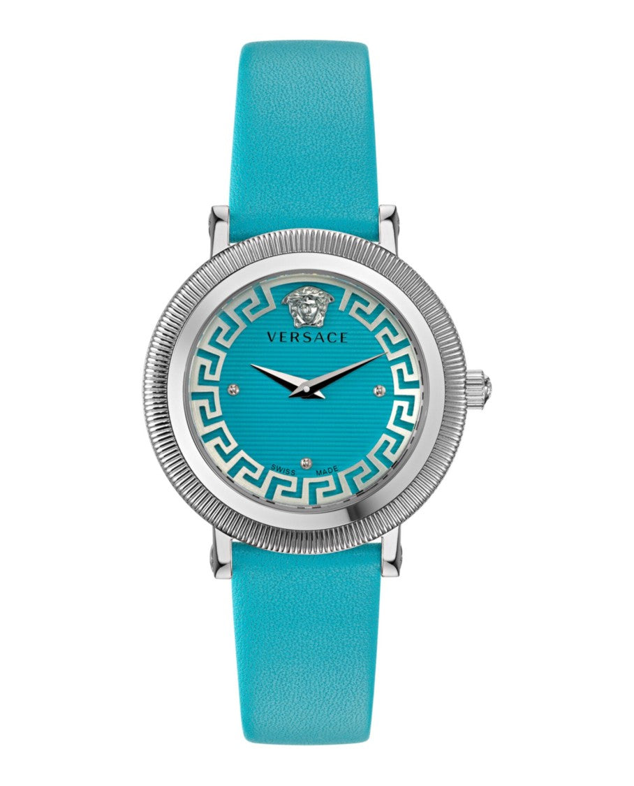 Versace Greca Flourish Leather Watch