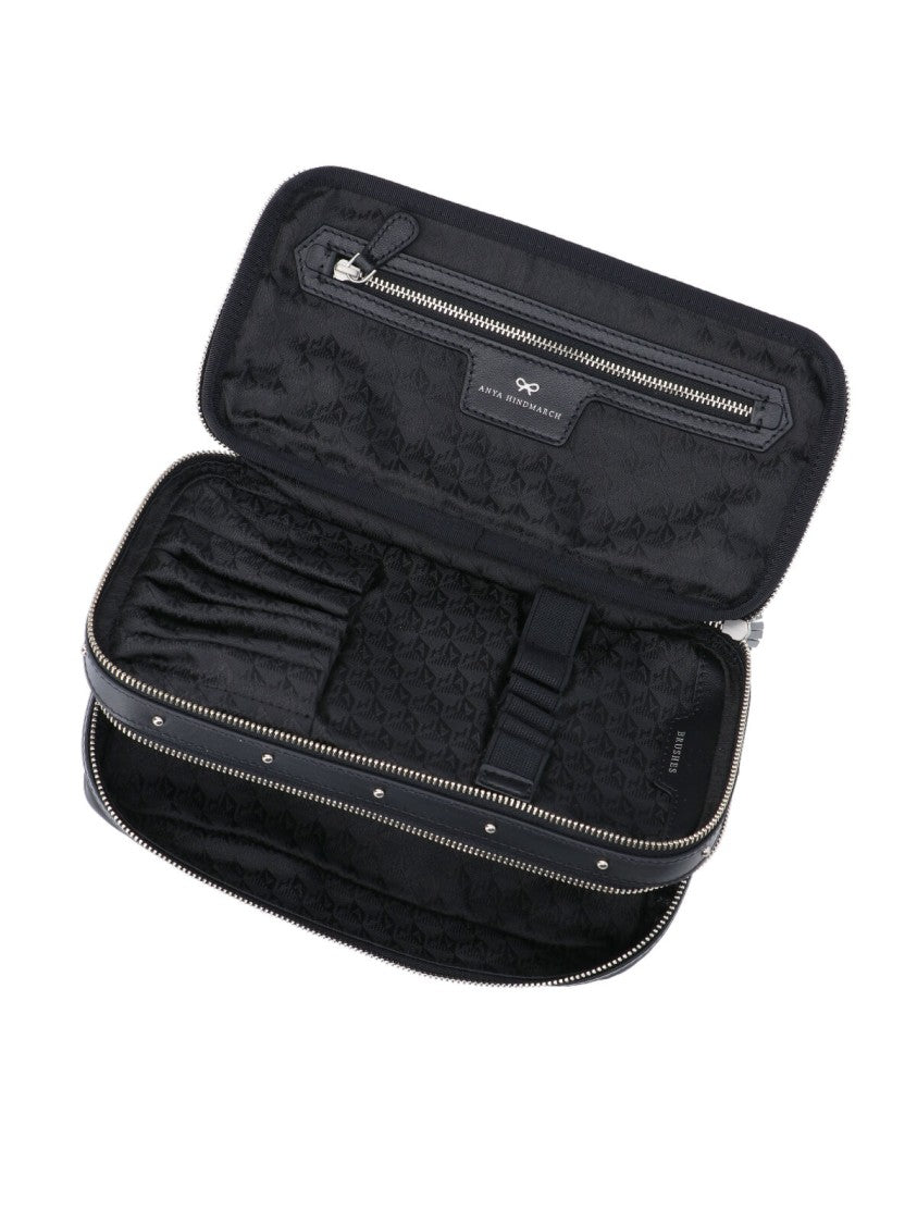 Anya Hindmarch Studs Makeup Pouch – Black
