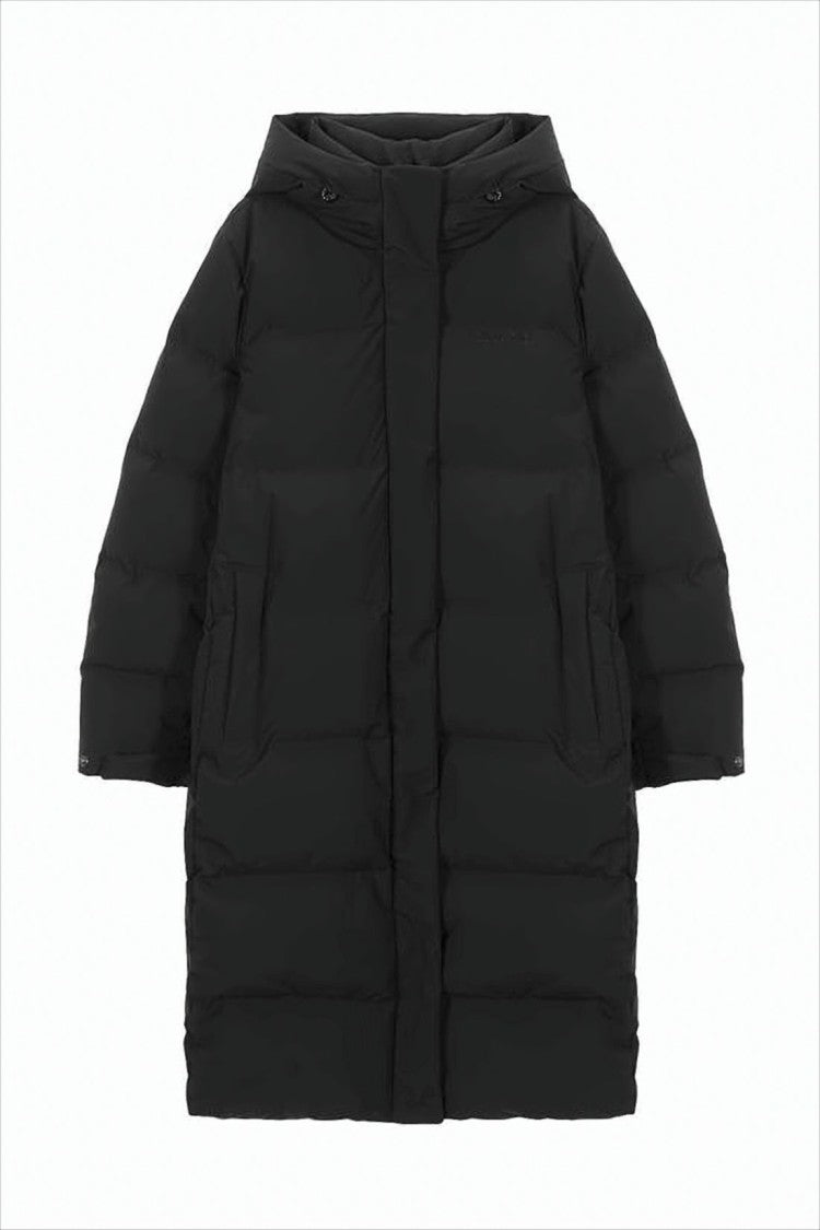 Duvetica Hooded Padded Jacket With Horizontal Quilting And Concealed Placket