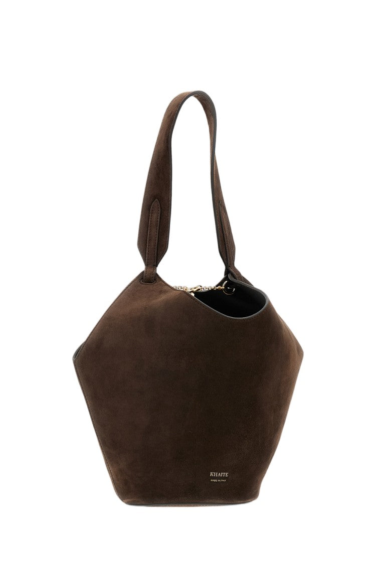 Khaite Mini Tote Bag With Scarf Effect And Jewel Closure