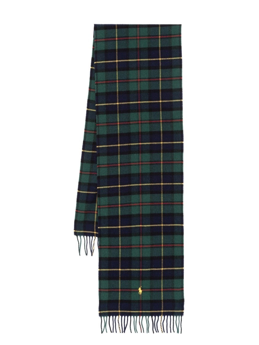 Polo Ralph Lauren Plaid Oblong Scarf In Soft Wool