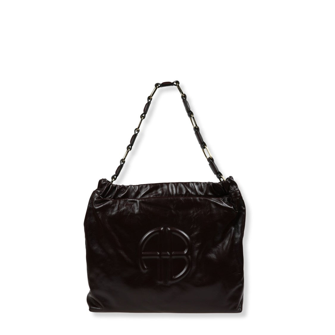Anine Bing Minimalist Black Shoulder Bag With Structured Silhouette