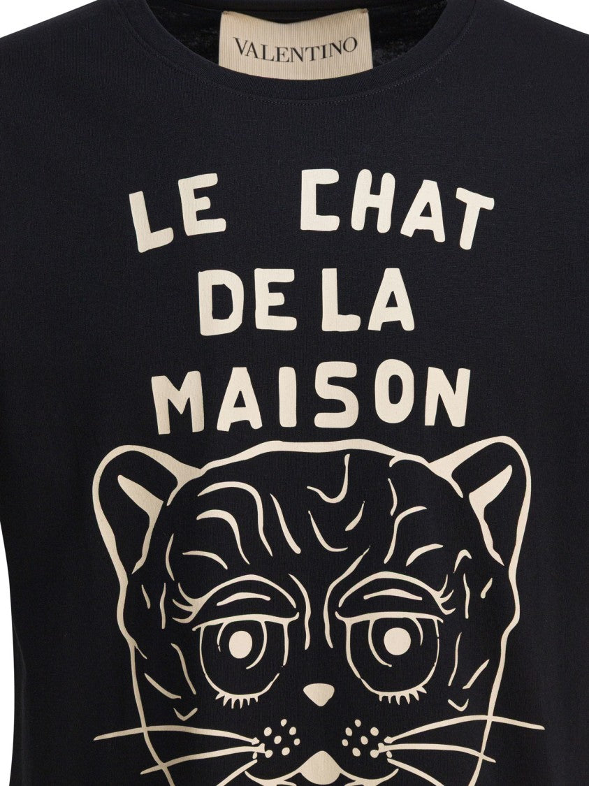 Valentino Black Graphic Print T-Shirt