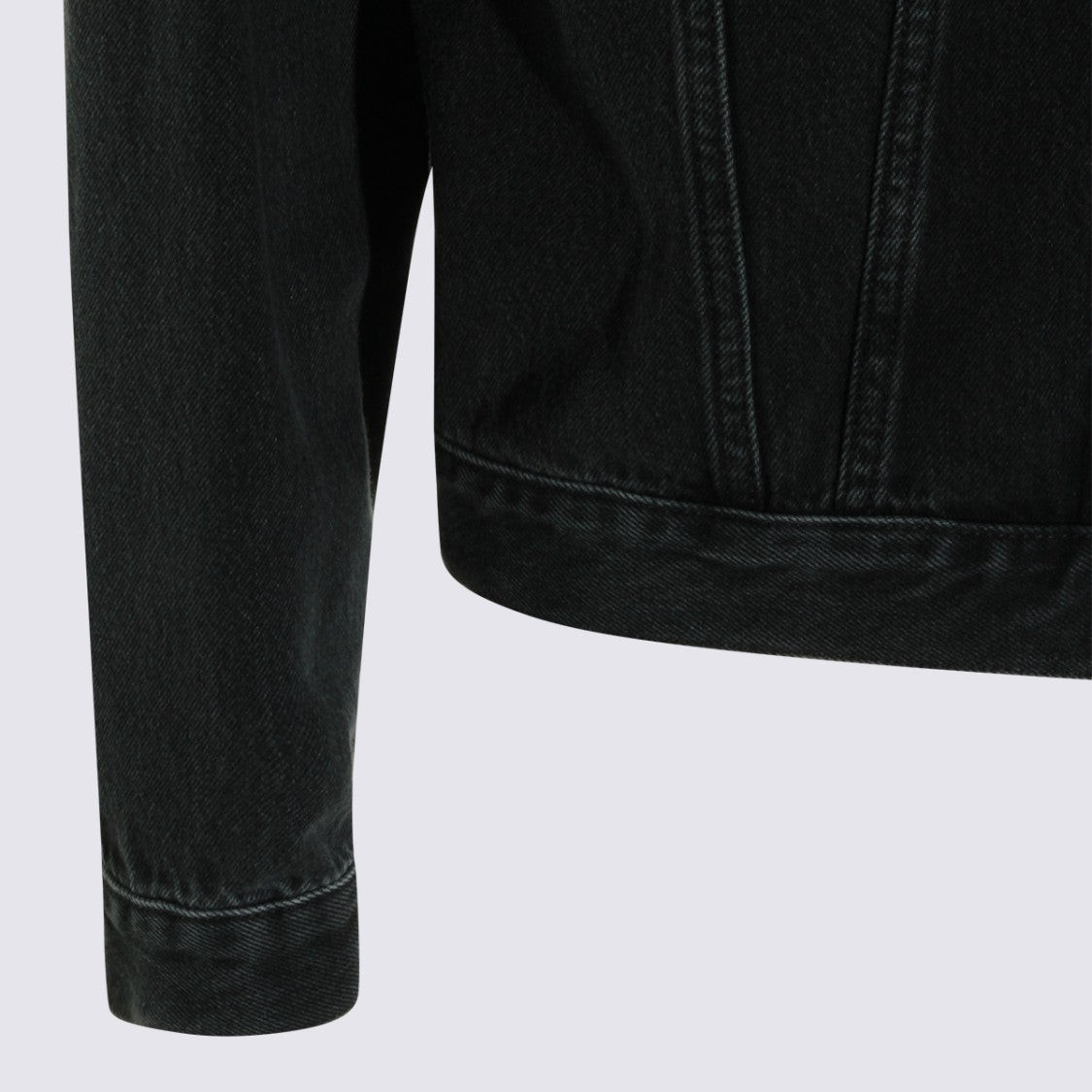 Canali Vintage-Inspired Black Denim Jacket With Classic Details