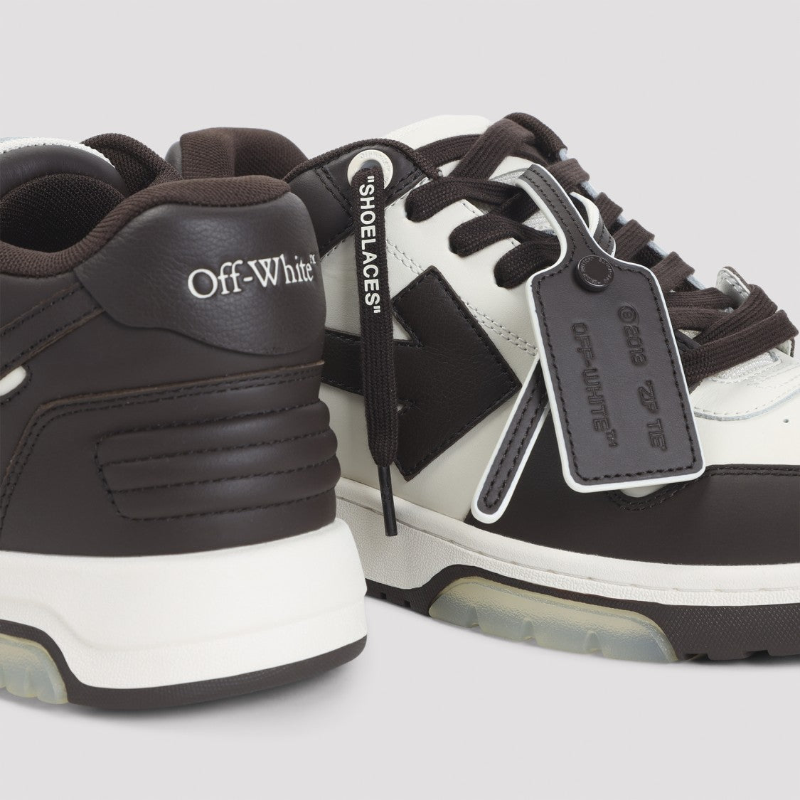 Off-White Chocolate And White Out Of Office Sneakers