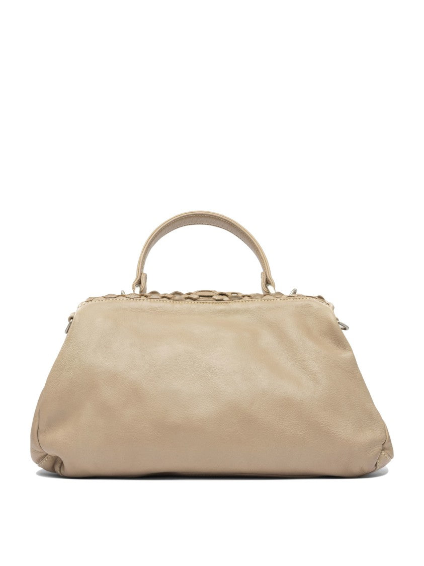 Giancarlo Nevola Beige Leather Shoulder Bag