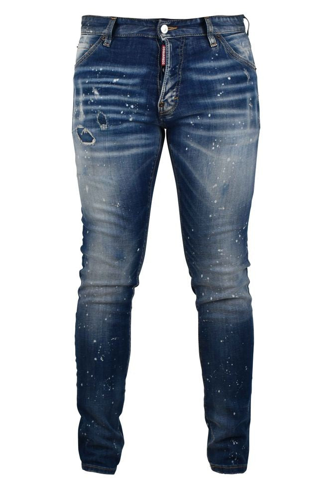 Dsquared2 Slim-Fit Distressed Denim Jeans With Signature Details