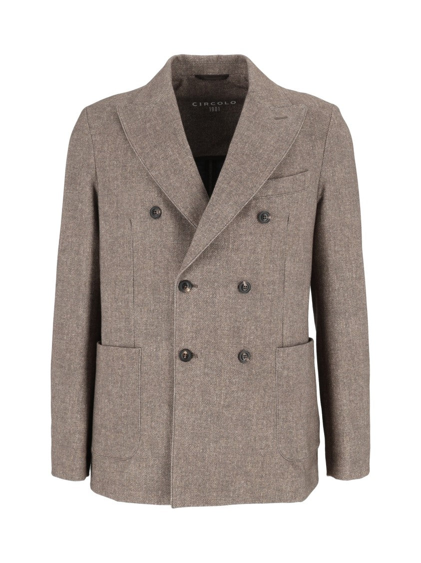 Circolo 1901 Double-Breasted S.P. Structured Double-Breasted Blazer