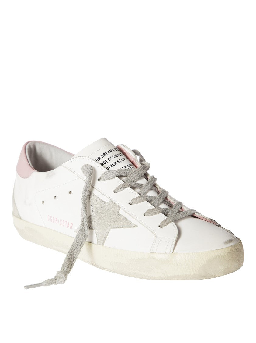 Golden Goose Vintage-Style White Leather Sneakers