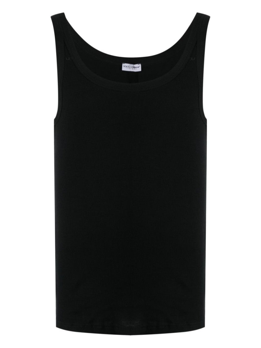 Dolce & Gabbana Black Cotton Top Tank
