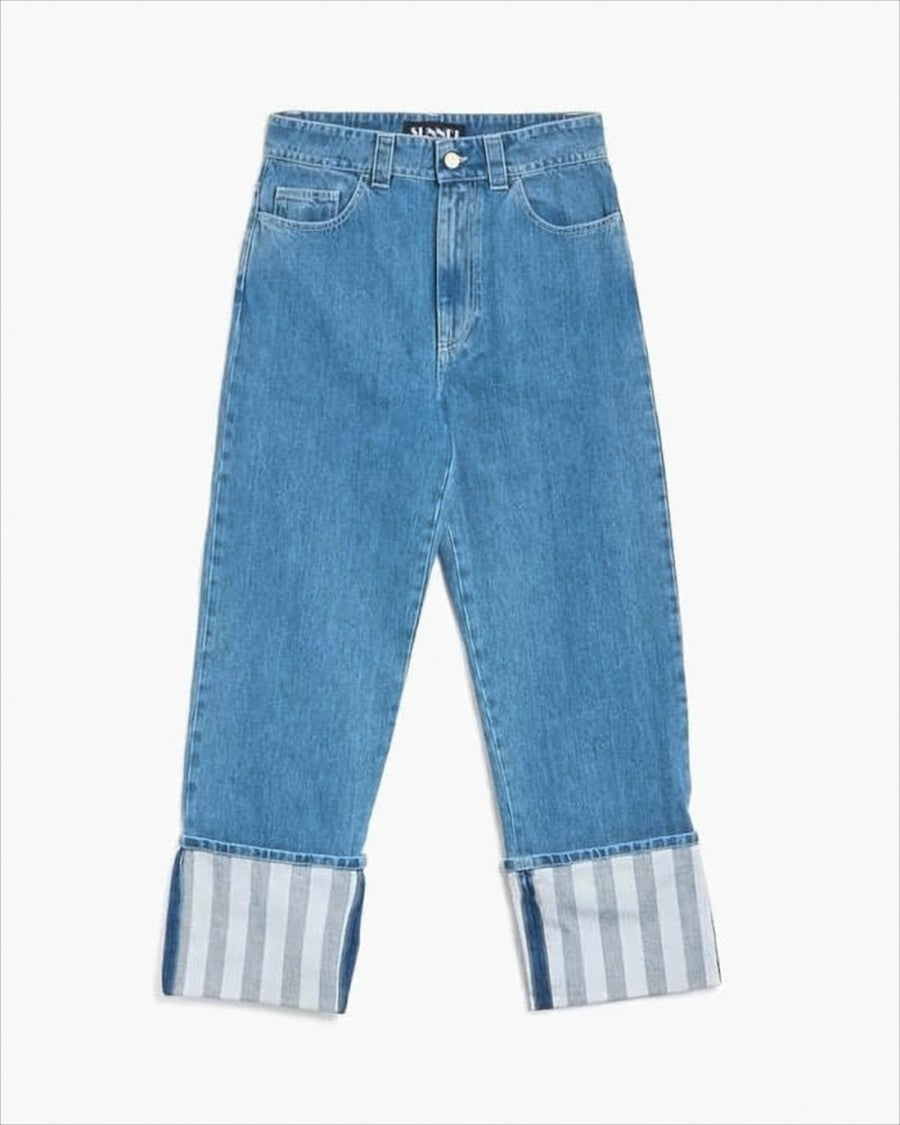 Sunnei Mid-Blue Straight-Leg Denim Pants