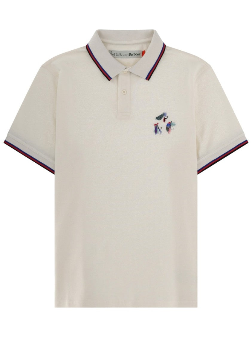 Paul Smith X Barbour Ribbed Collar Premium Cotton Polo Shirt