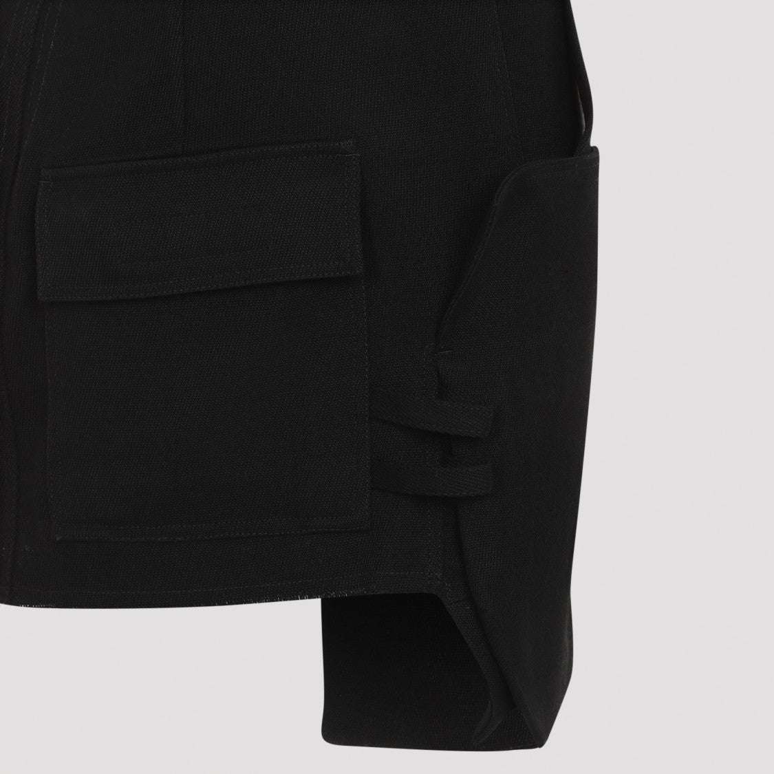 Rick Owens Wool Mini Skirt With Utility Pockets And Tailored Fit