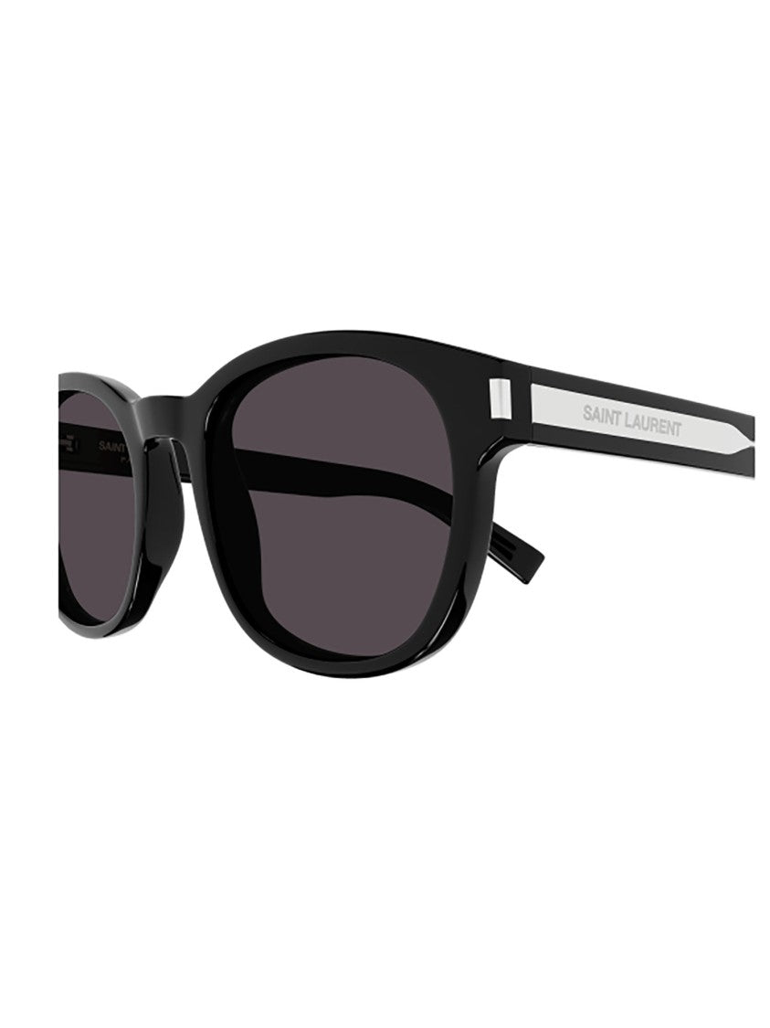 Saint Laurent Bold Oversized Black Sunglasses With Angular Design