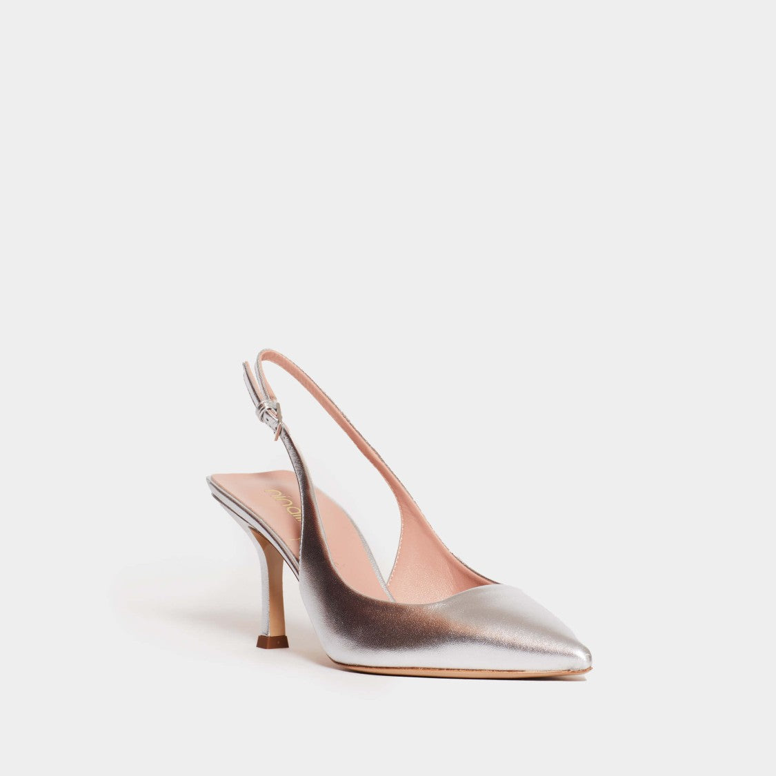 Ninalilou 75Mm Silver Slingback Heels