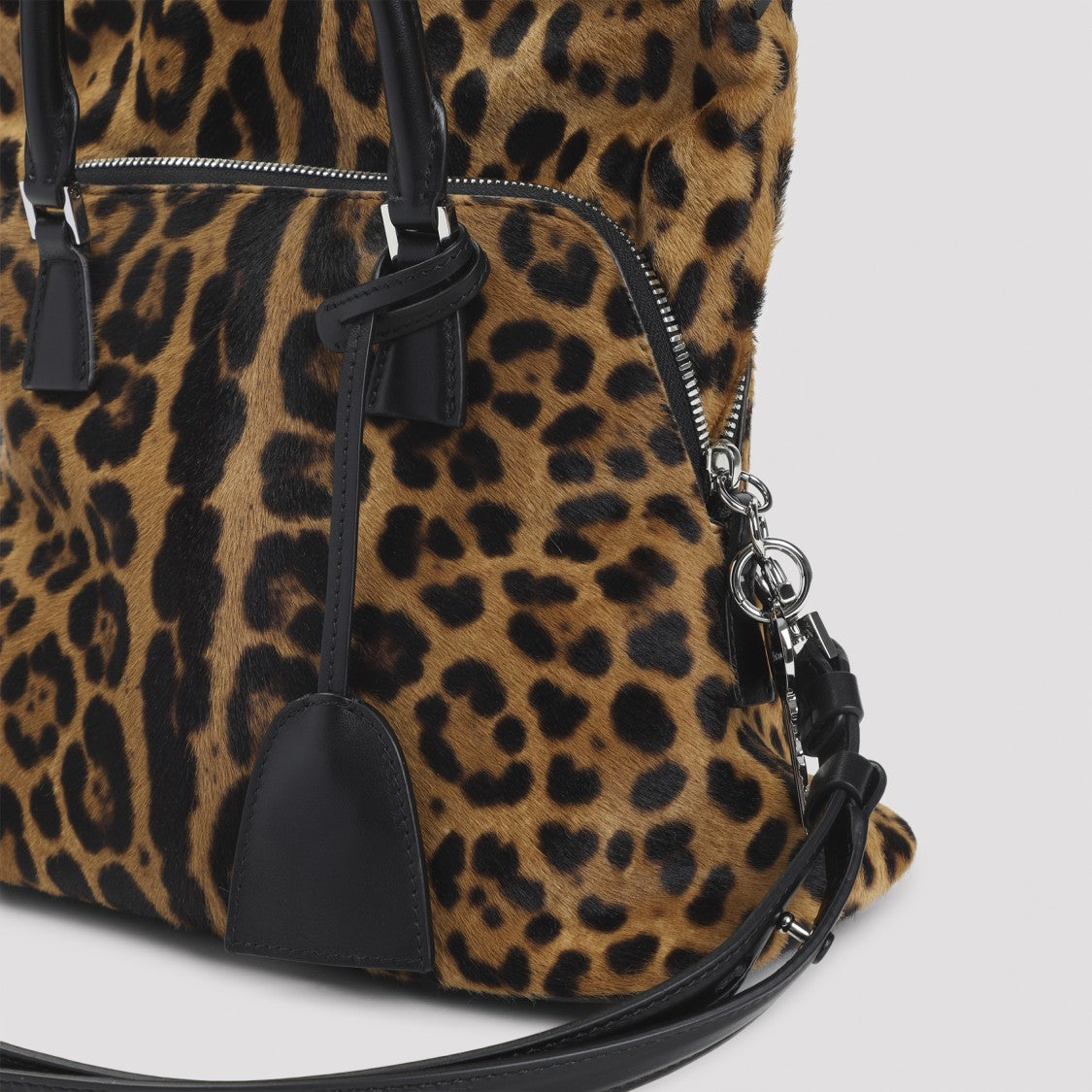 Maison Margiela 5Ac Loved To Death Mini Leopard Calf Leather Handbag
