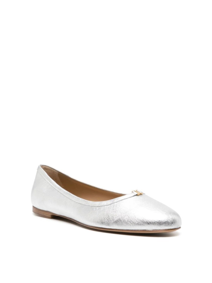 Chloé Marcie Metallic Leather Ballerina Flats