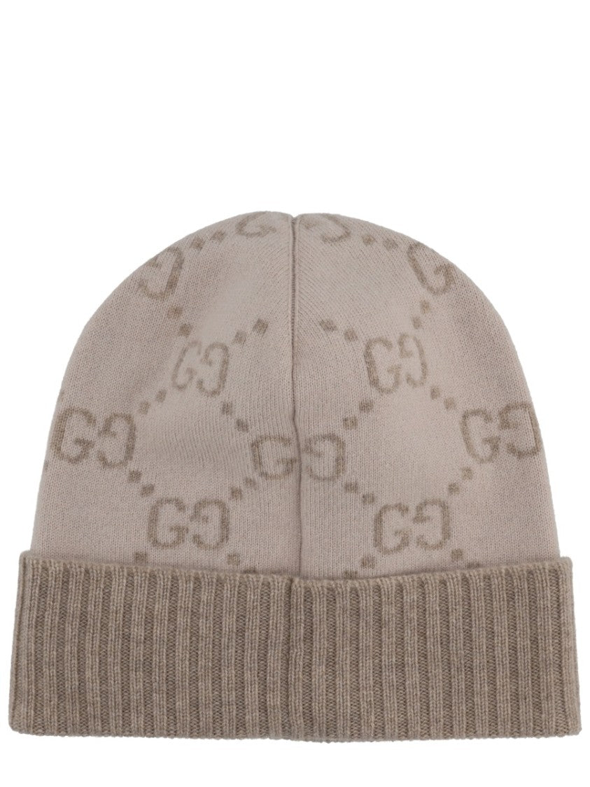 Gucci Jacquard Double G Cashmere Beanie