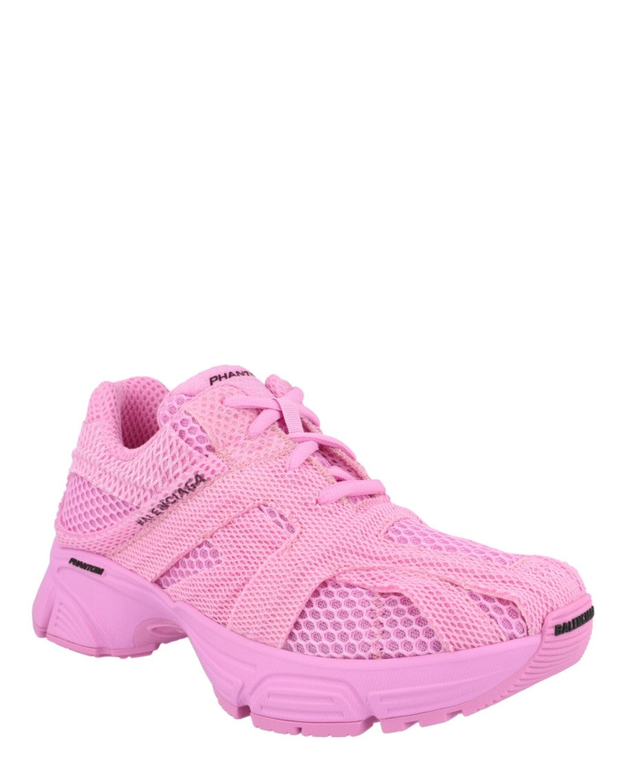 Balenciaga Frayed Mesh Low-Top Sneakers With Elevated Platform