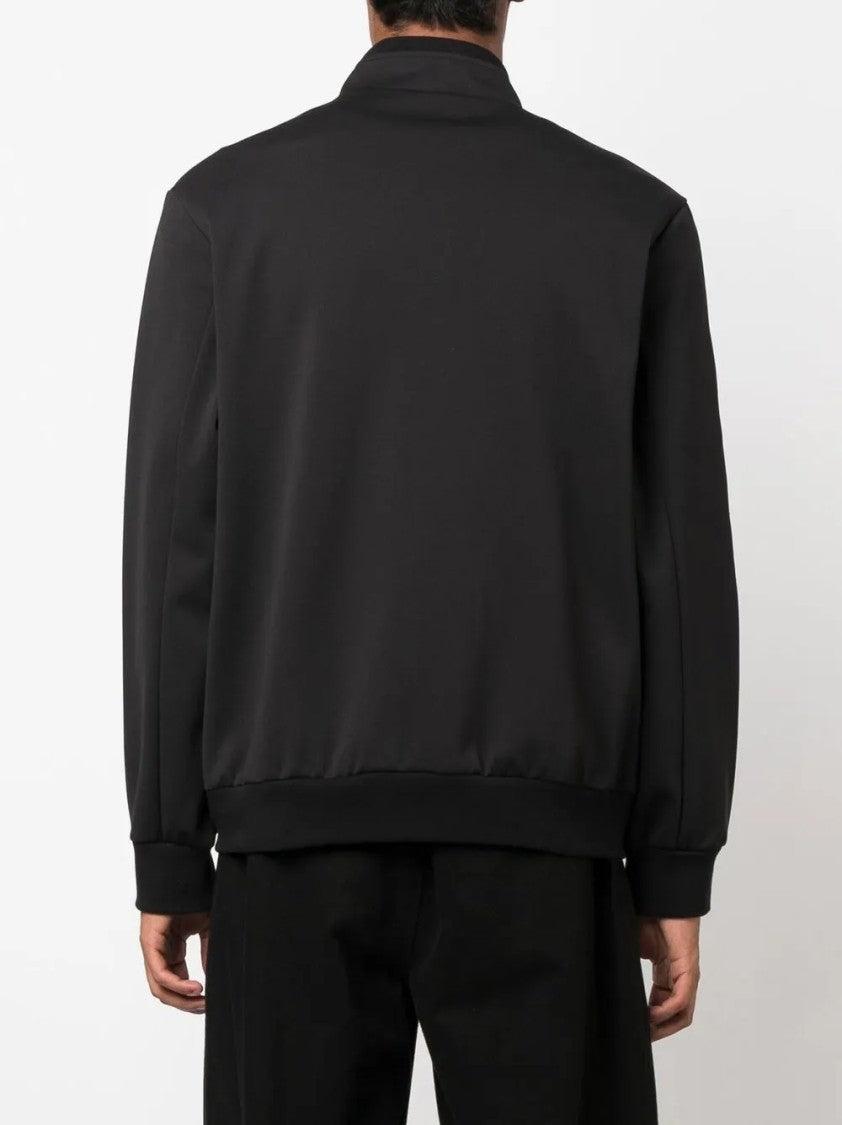 424 Structured Giubbino Jacket With Front Zipper And Ribbed Details