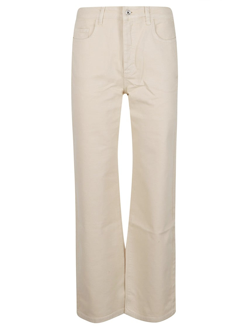 Patrizia Pepe Straight Leg Flared Cotton Jeans