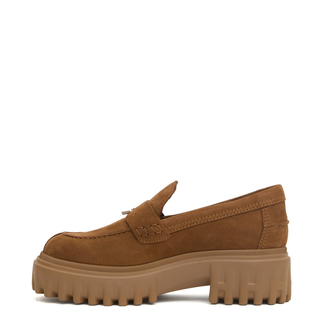 Hogan Nubuck Loafers With Hand-Stitched Detailing