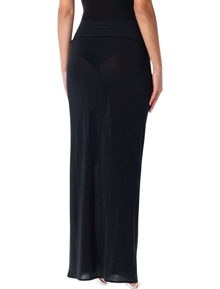 Jean Paul Gaultier Long Sheer Skirt With Lingerie Details