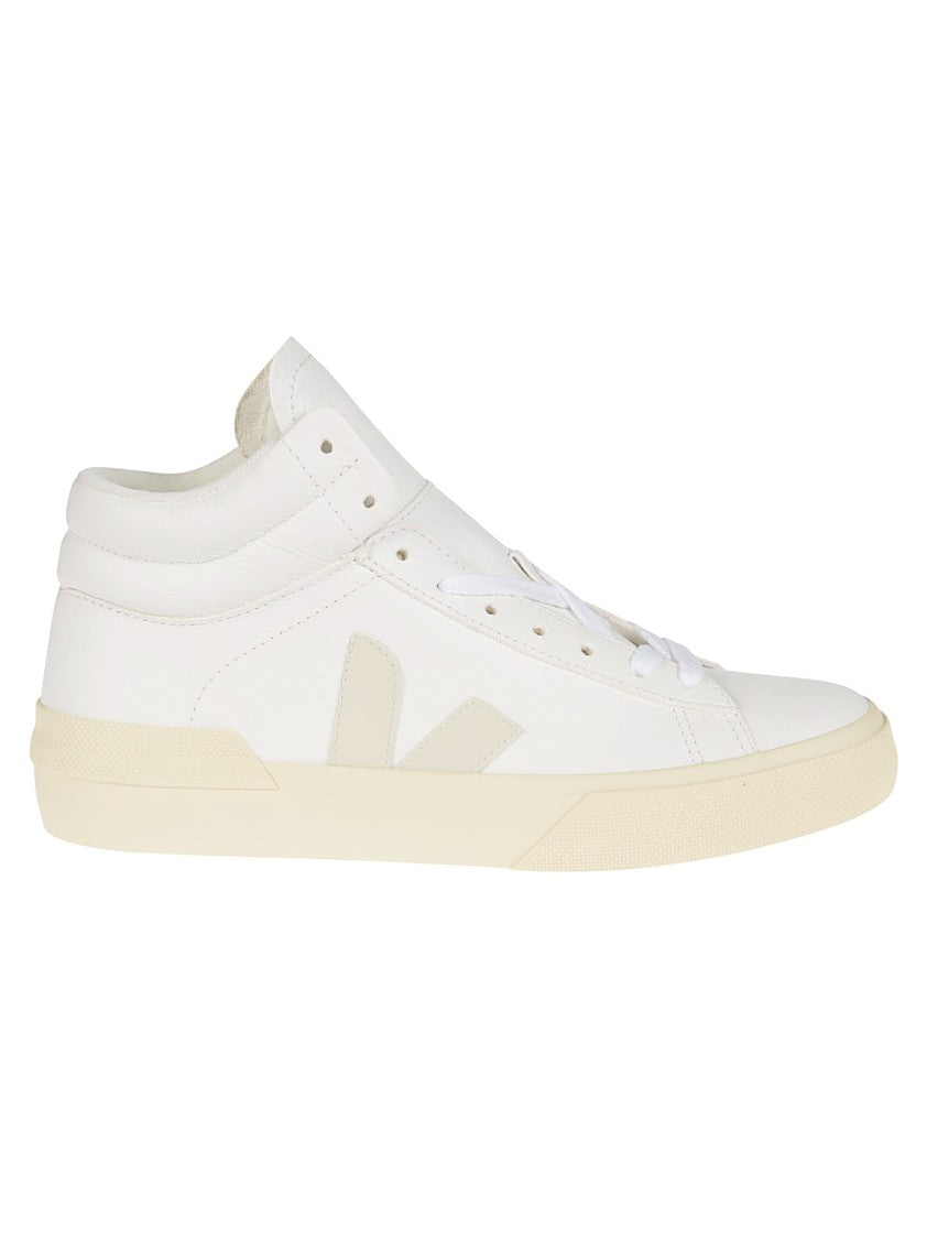 Veja High-Top Sneakers In Chromefree Leather With Design