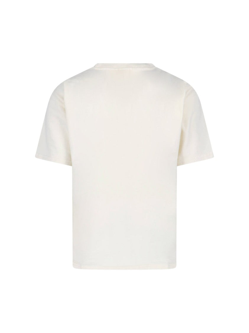 Rhude Minimalist White T-Shirt With Crew Neckline