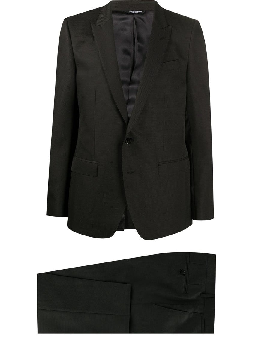 Dolce & Gabbana Classic Black Two-Piece Suit With Notch Lapels