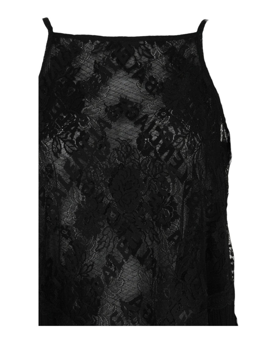 Balenciaga Scarf Fringe Top In Lace