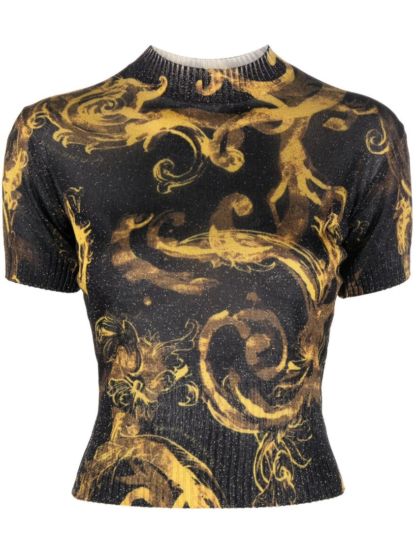 Versace Jeans Couture Barocco-Print Knitted Top